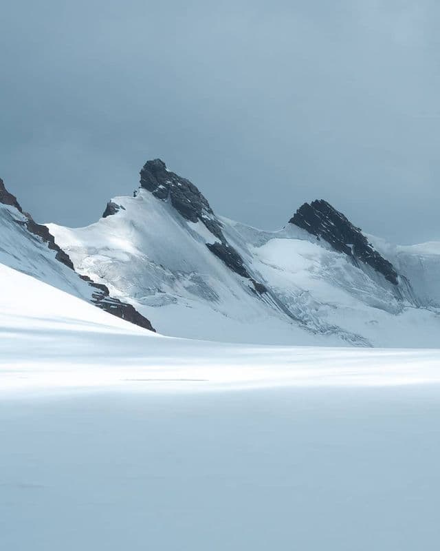 Snow-capped mountain peaks