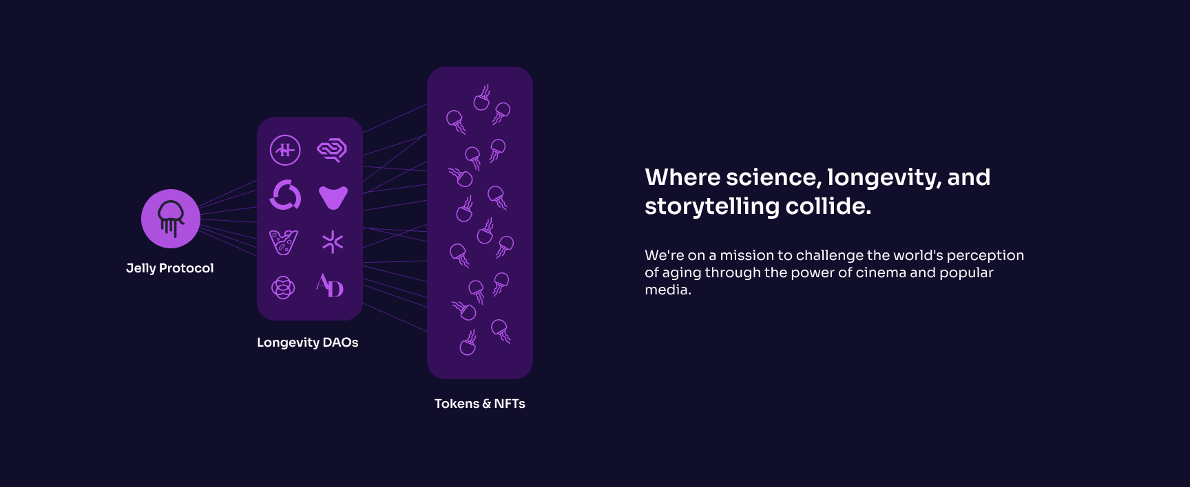JellyFish Dao landing page section