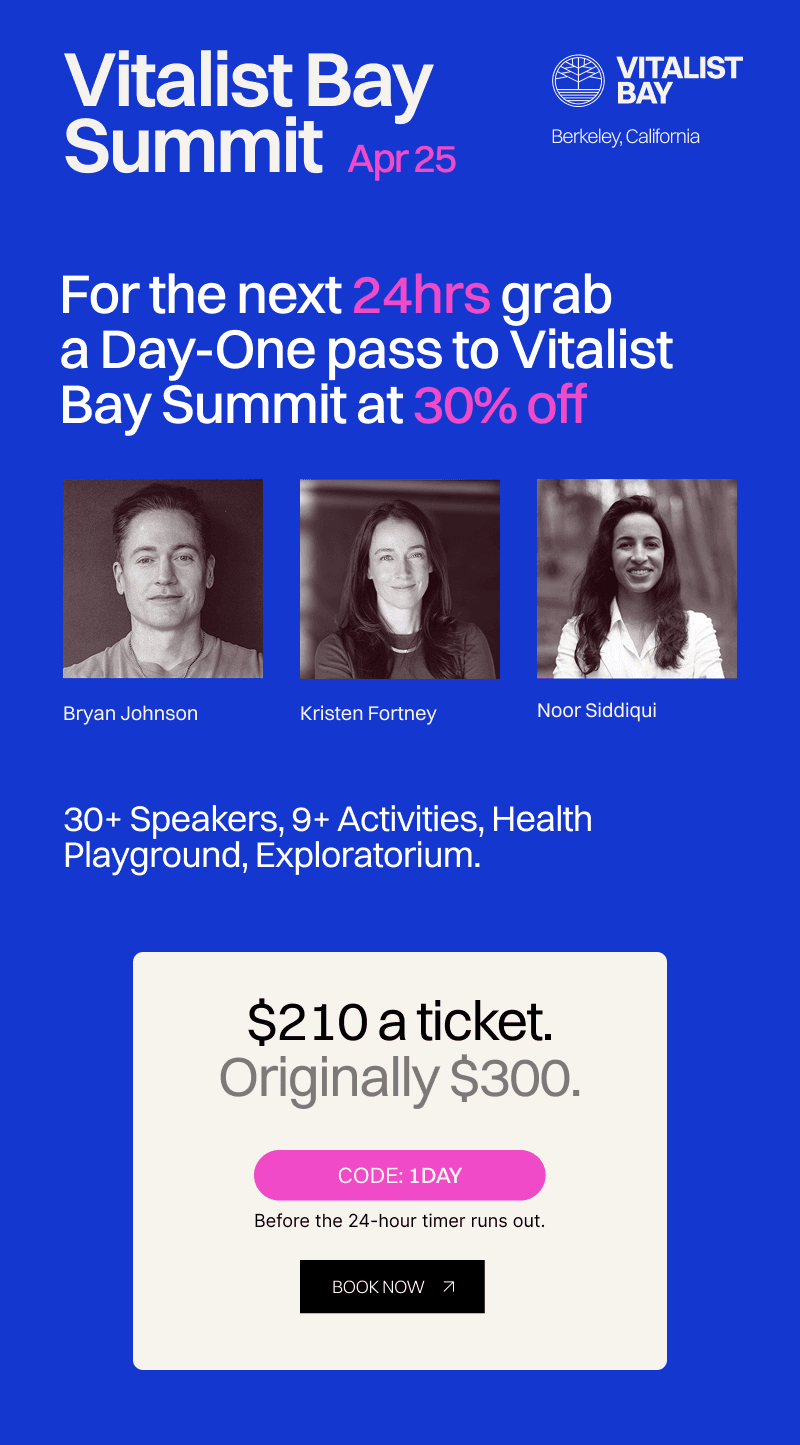 Vitalist Bay Summit promotional email design