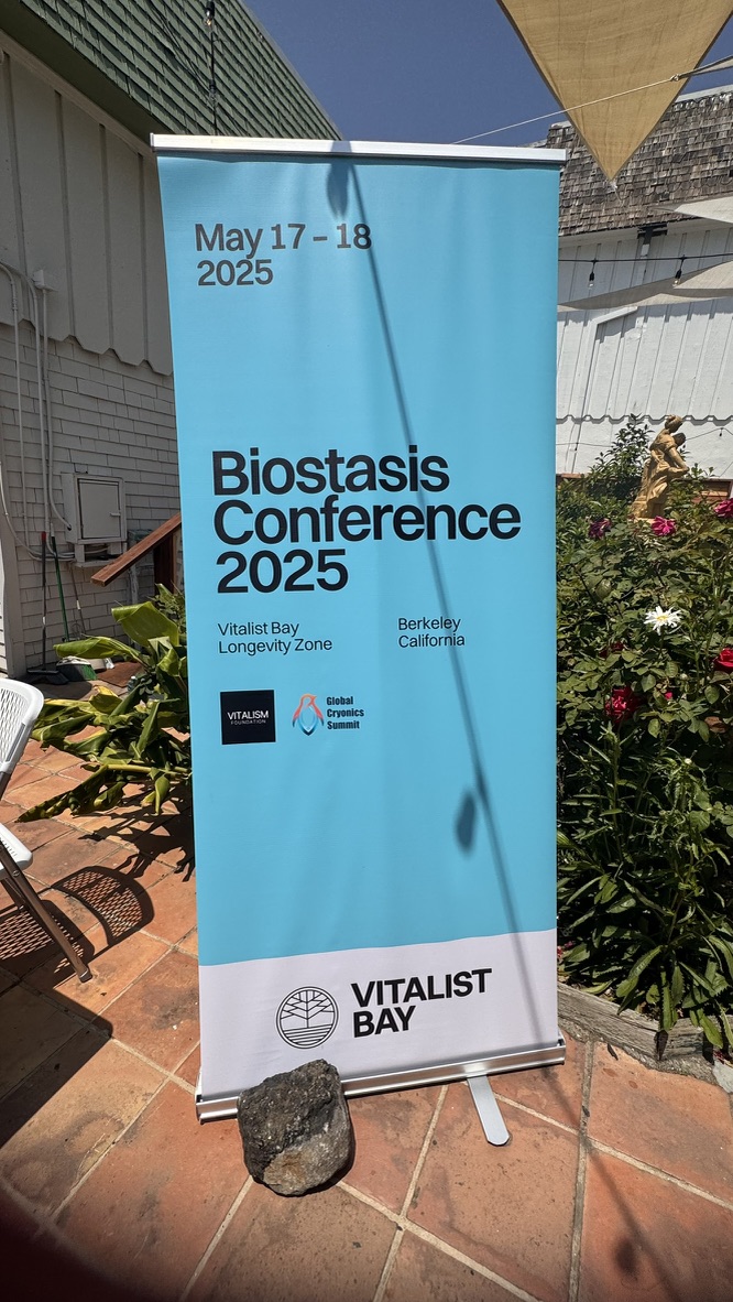 Biostasis rollup banner installed on-site