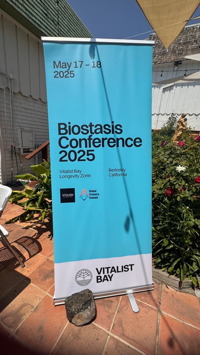 Biostasis rollup banner installed on-site