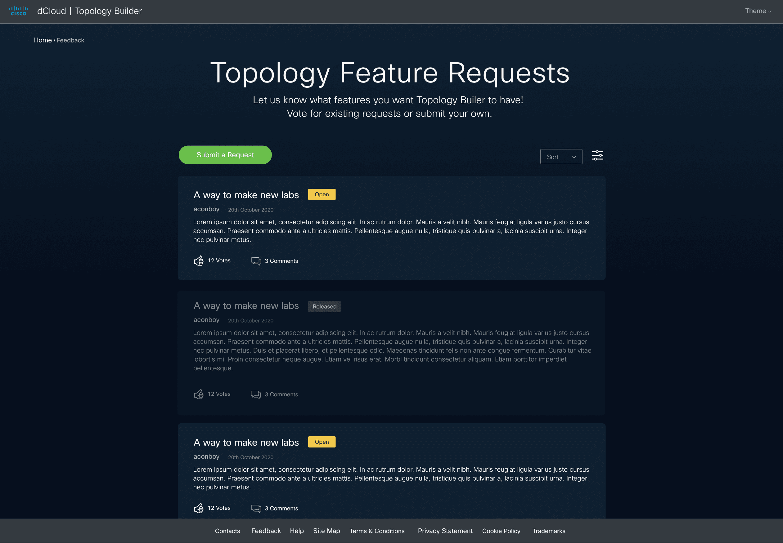 Topology Builder — feature request voting page