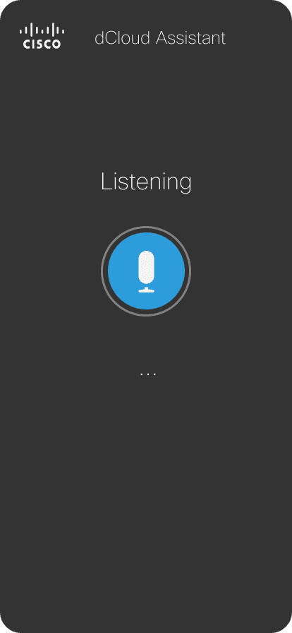dCloud Assistant — Start App screen