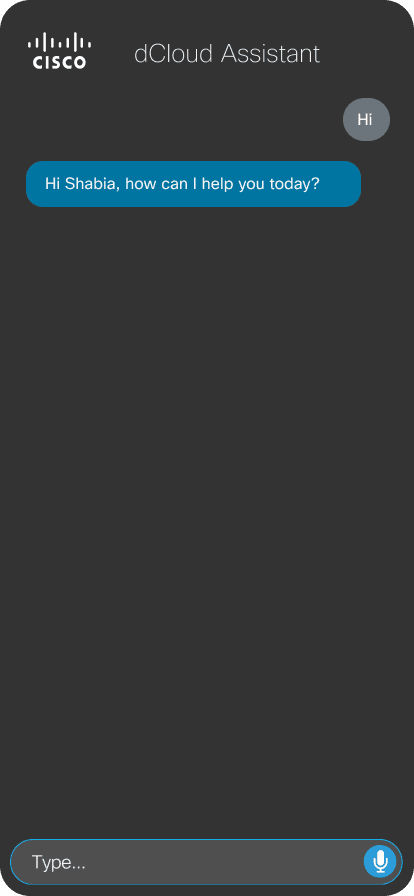 dCloud Assistant — Top 5 Demos screen
