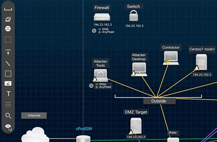 Topology Builder — show and hide detail panel interaction