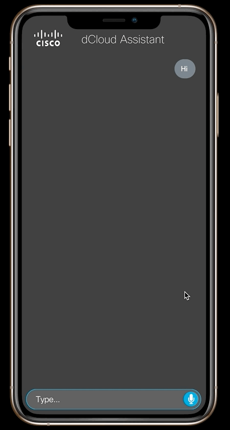 dCloud Assistant — see schedule interaction